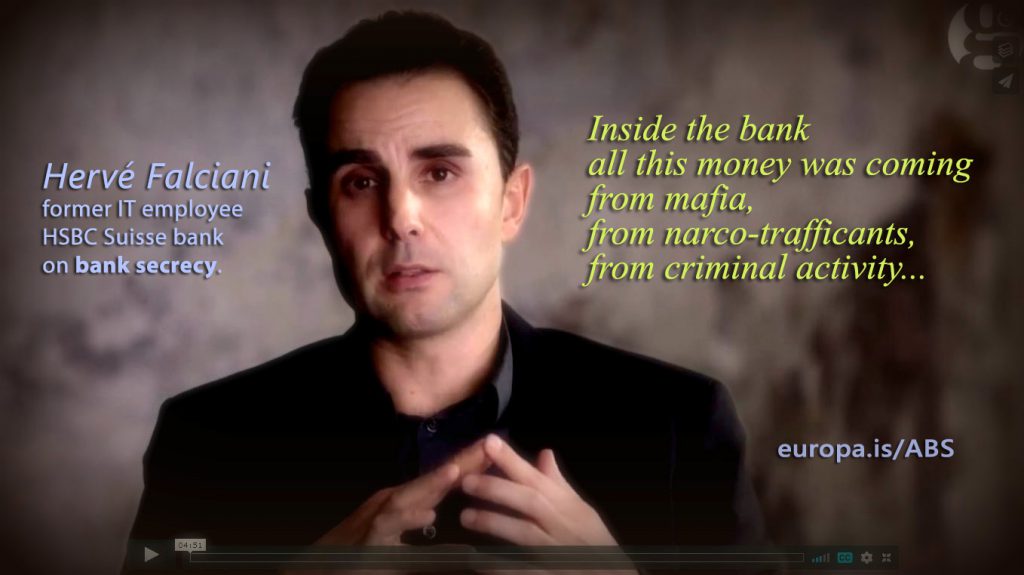 Hervé Falciani, whistleblower on Bank Secrecy (HSBC) - Money from mafia and drug traffickers (EN►DE/EN/ES/IT/NL)
