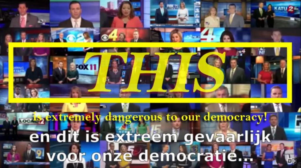 This is extremely dangerous to our democracy. (2 min. clip - EN/NL)